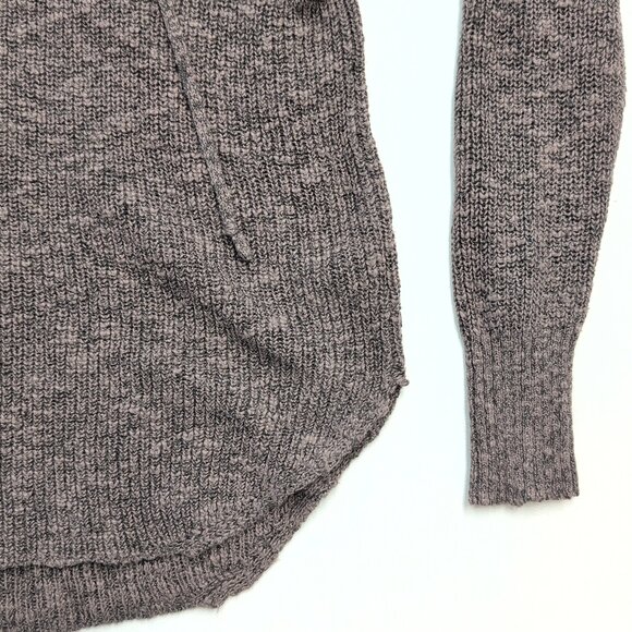 American Eagle Gray Lace-Up V-Neck Sweater Size S - Picture 6 of 10